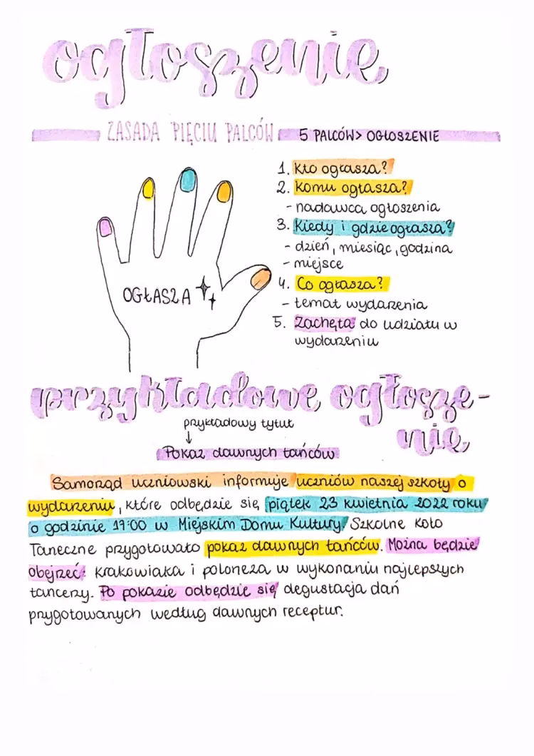 Jak napisać ogłoszenie 5 zasad?