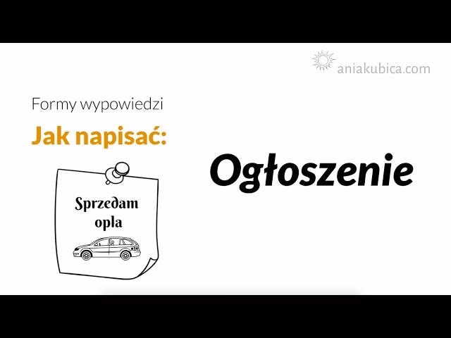 Jak napisać ogłoszenie 5 zasad?